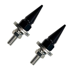 (Black) Rust Resistant Aluminum License Plate Screws Easy Installation Decorative Fasteners For Auto Motorcycle Vehicles  Silver
