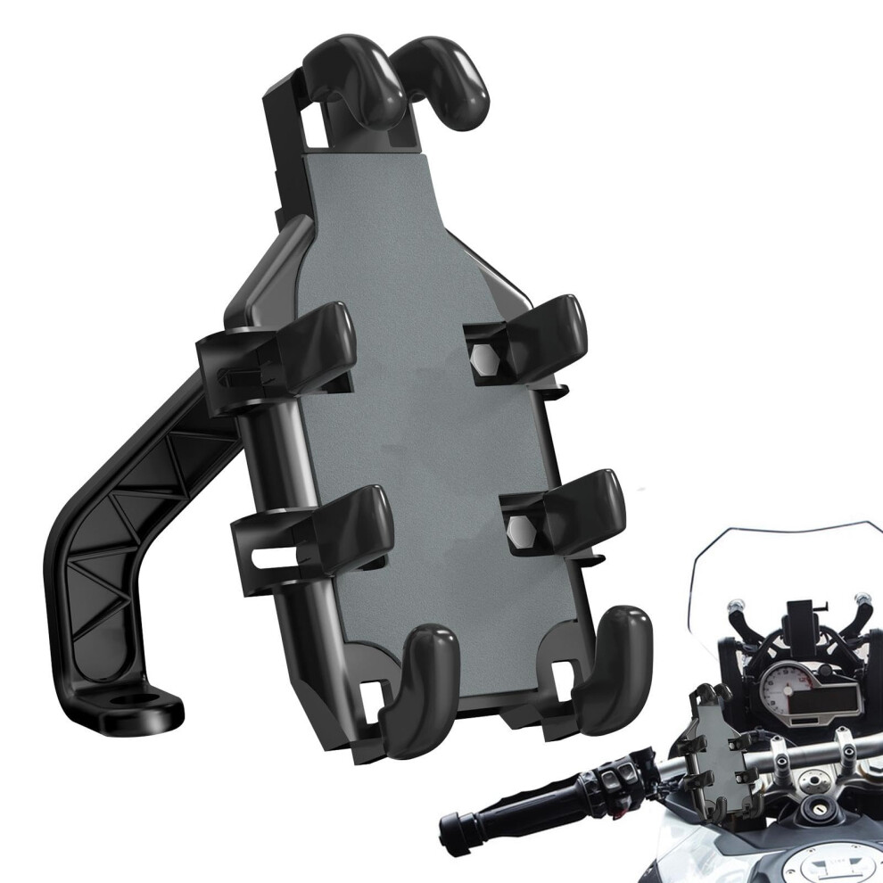 Motorcycle Phone Mount 360 Rotation Antishake Grip Universal Handlebar And Rear View Mirror Holder 9001264864484