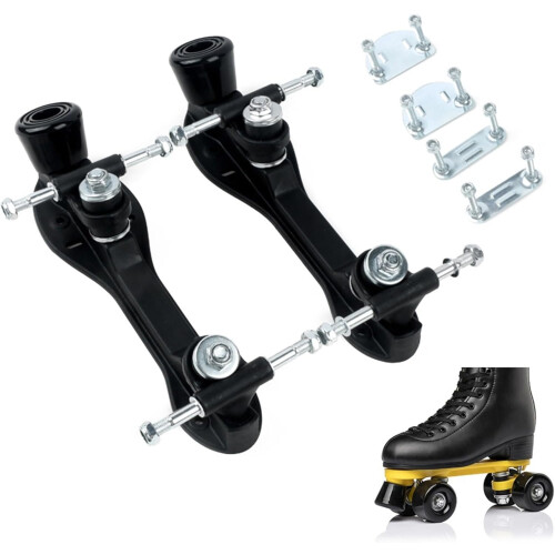 Roller Skate Plates with  Elastic Toe Stopper, Durable Quad Design for Size 3940 Replacement 2