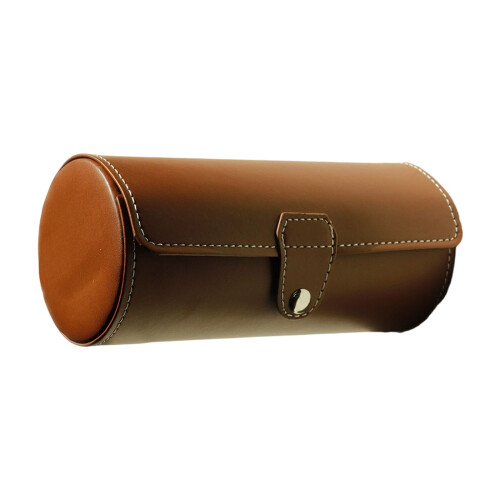 Travel Leather Watch Storage Box Dustproof Protective-brown