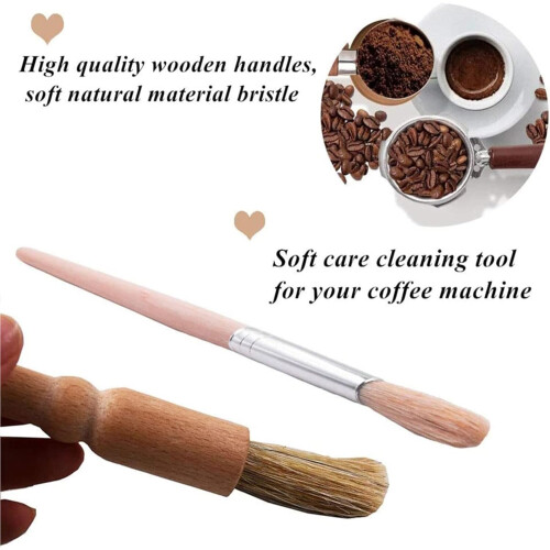 Coffee Machine Cleaning Brush Set with Soft Dense Bristles for Espresso Grinder Maintenance 2