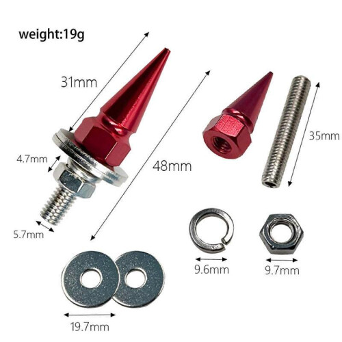(Purple) Rust Resistant Aluminum License Plate Screws Easy Installation Decorative Fasteners For Auto Motorcycle Vehicles  Silver 2