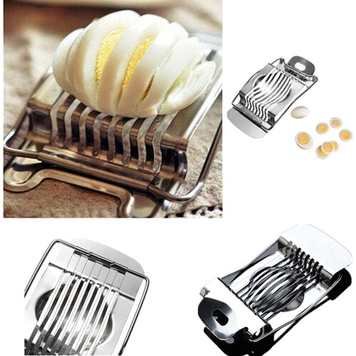 Stainless Steel Egg Slicer for Hard Boiled Eggs, Precision Cutting Kitchen Tool 2