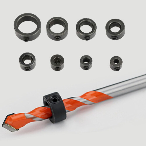 Adjustable  Strength Steel Drill Bit Stop Collar for Accurate Depth Control in Woodworking Projects 2