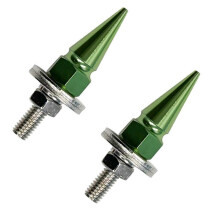 (Green) Rust Resistant Aluminum License Plate Screws Easy Installation Decorative Fasteners For Auto Motorcycle Vehicles  Silver