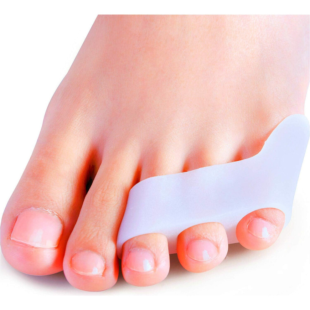 Triple Gel Toe Separators, Pinky Toe Separator And Protectors, Overlapping Toe Relief, Curled Toe Pain Relief, Soft Silicone Toe Spacer, For Women And