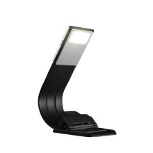 Solas Leabhar In-athluchtaithe, Lampa Léitheoireachta Clip-Ar Inchoigeartaithe 360 Le Lúibín Plaisteach Bog, Muirearú USB, Solas