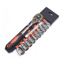 12pcs 1/2 Inch Metric Socket Wrench Set Chrome Vanadium Impact Sockets Quick Release Ratchet for Professional Garage