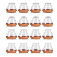 (M) 16Pcs Silicone Chair Leg Floor Protectors Felt Bottom Furniture Pad Hardwood Floor Protectors Easy to Install S