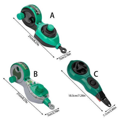 (253184 15 meters) Construction Automatic Chalk Reel Carpentry Ink Drawing Line Marker With Smooth Rewinding Line Retrieval Function Multicolor 2