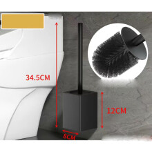 Suporte quadrado para escova de vaso sanitário com base à prova de gotejamento para banheiro. Conjunto robusto que garante estabilidade e higiene,