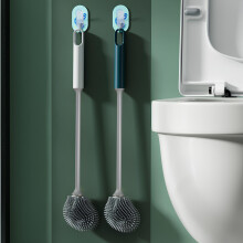 Escova de vaso sanitário multifuncional, construção durável para espaços compactos, escova de vaso sanitário com cabeça em formato de C,