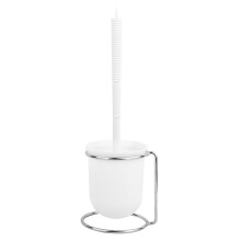 Elegante e prático, suporte de escova sanitária em cerâmica para maior estabilidade, escova sanitária em aço inoxidável com cabo