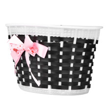 Panier de vélo en plastique, panier avant de vélo avec motif nœud papillon, panier pour vélo enfant, accessoires de bricolage, grand espace de