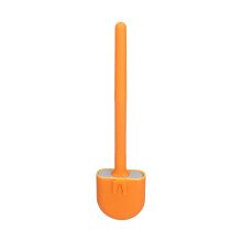Escova de vaso sanitário higiênica e fácil de limpar com cerdas flexíveis de silicone, ferramenta moderna e estética para manuseio