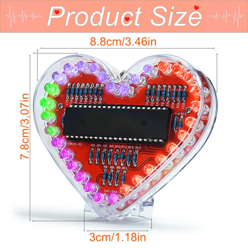 Lumière éducative du kit de soudure LED de forme de coeur de 2