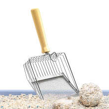 Litter Scooper for Multi-Cat Households, Stainless Steel Sifting Tool with Ergonomic Handle and Sturdy Design
