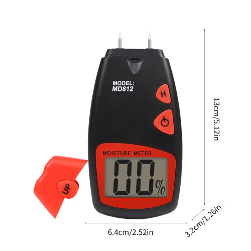 Testeur d'humidité professionnel du bois avec écran LCD 13 cm 2
