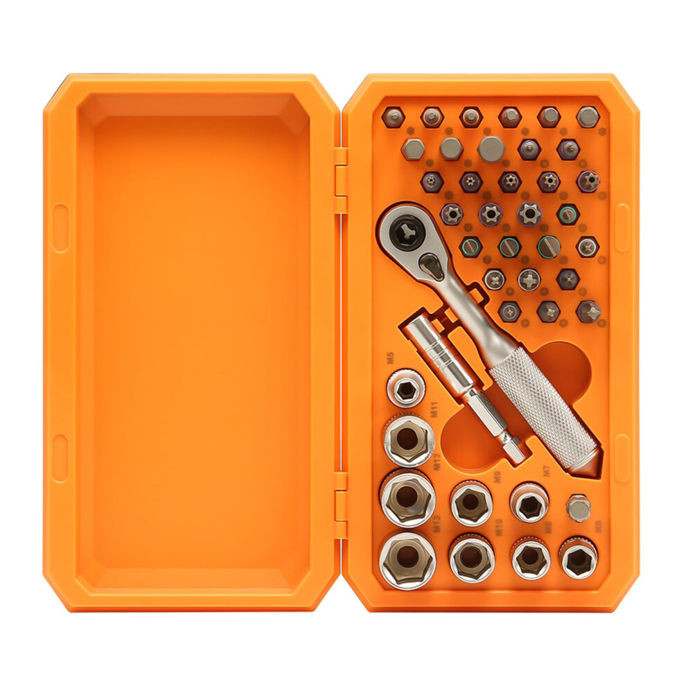42 Piece Ratchet Socket Wrench Set For Mechanics, Durable Steel With Extension Rod And Case 9001264866952