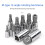 Triple Square Spline Bit Socket Set 12 Punts Tamper Proof 1/2 7