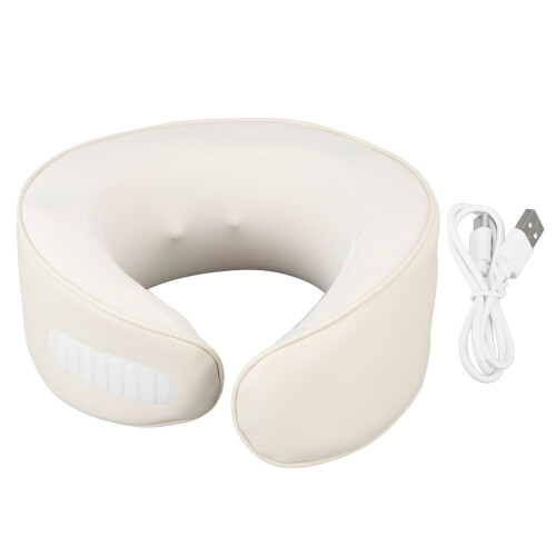 Μαξιλάρι μασάζ μουσικής Bluetooth σε σχήμα U, περιτύλιγμα λαιμού, θερμή συμπίεση,