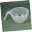 2pcs Plastic Mixing Bowls with Handle, Microwave Safe Stackable Serving Bowls for Cooking, White 3