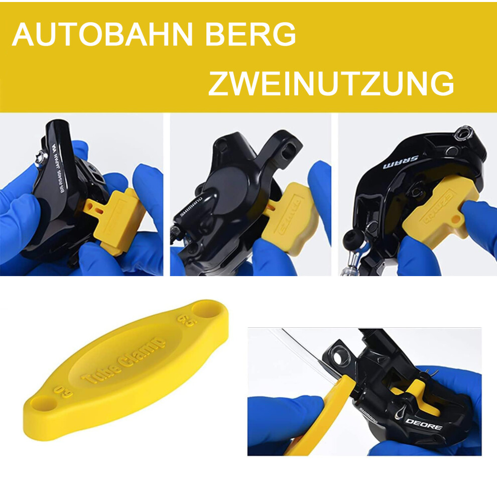 Professional Bleed Block Set, Funnel And Connector Brake Bleed Kit For Precise Hydraulic Disc Brake Repair, Mineral Oil Included 9048212268260