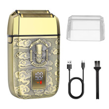Electric Foil Shaver for Men with Double Floating Blades, USB Rechargeable Bald Head Trimmer