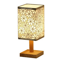 Lampka nocna z podstawą z litego drewna, minimalistyczna lampa biurkowa zapewniająca miękkie światło na przytulne noce w sypialni, salonie lub