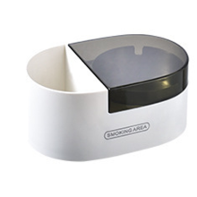 Smokeless Design, High-Quality Material Glass Ashtray With Removable Stainless Steel Ash Bucket And Cover Hides Smoke And Odors For Home, Office, Hote