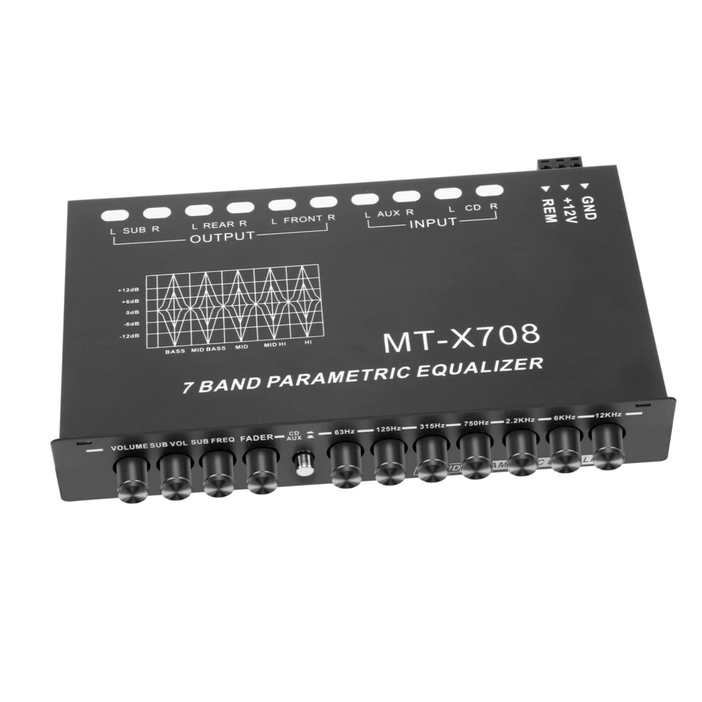 Car Audio Equalizer Graphic Adjustable For Enhanced Sound Quality Compact Easy Installation 9426802788792