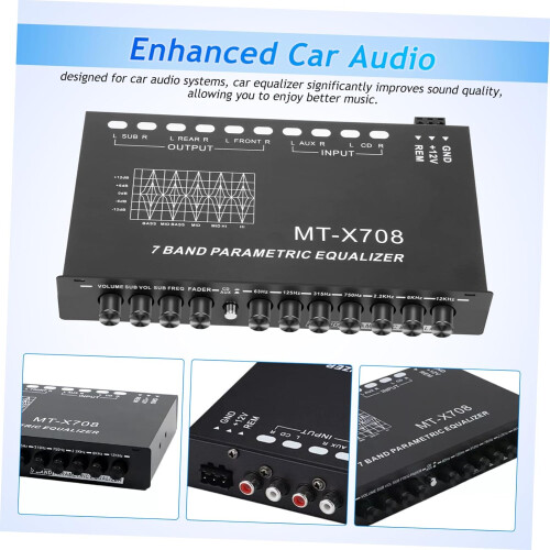 Car Audio Equalizer Graphic Adjustable for Enhanced Sound Quality Compact Easy Installation 1