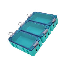 3Pcs Portable Tackle Box Organizers Luminous Fishing Lure Bait Storage Case Light Blue Durable Sea Fishing Gear