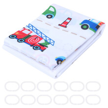 Buntes Kinder-Duschvorhang-Set mit LKW-Motiv, strapazierfähiges, wasserabweisendes Material, Mehrteiliges Set für Zuhause und Studentenwohnheim,
