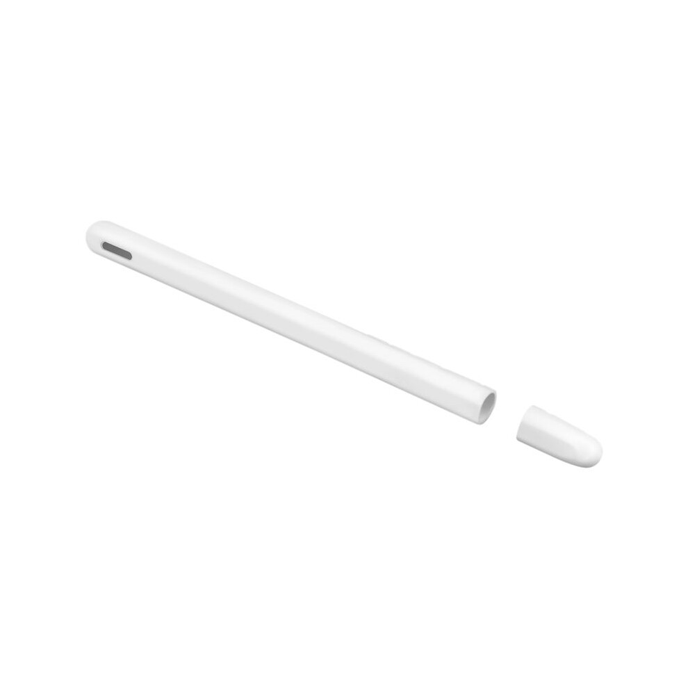 Tablet Press Stylus Pen Protective Cover For Apple Pencil 2 Cases Portable Soft Silicone Pencil Case Accessory White 4854110100268
