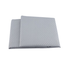 Duschvorhang mit Waffelmuster in Grau, luxuriöses Premium-Material, strapazierfähig, 150 cm breit x 180 cm lang, wasserabweisend für eleganten