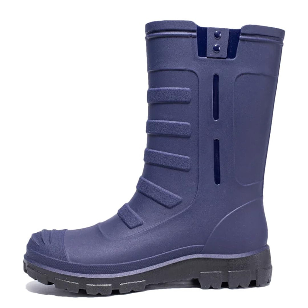 Waterproof Pvc Rain Boots For Men And Women Nonslip Wearresistant Midtube Dark 45 Blue 9426802790252
