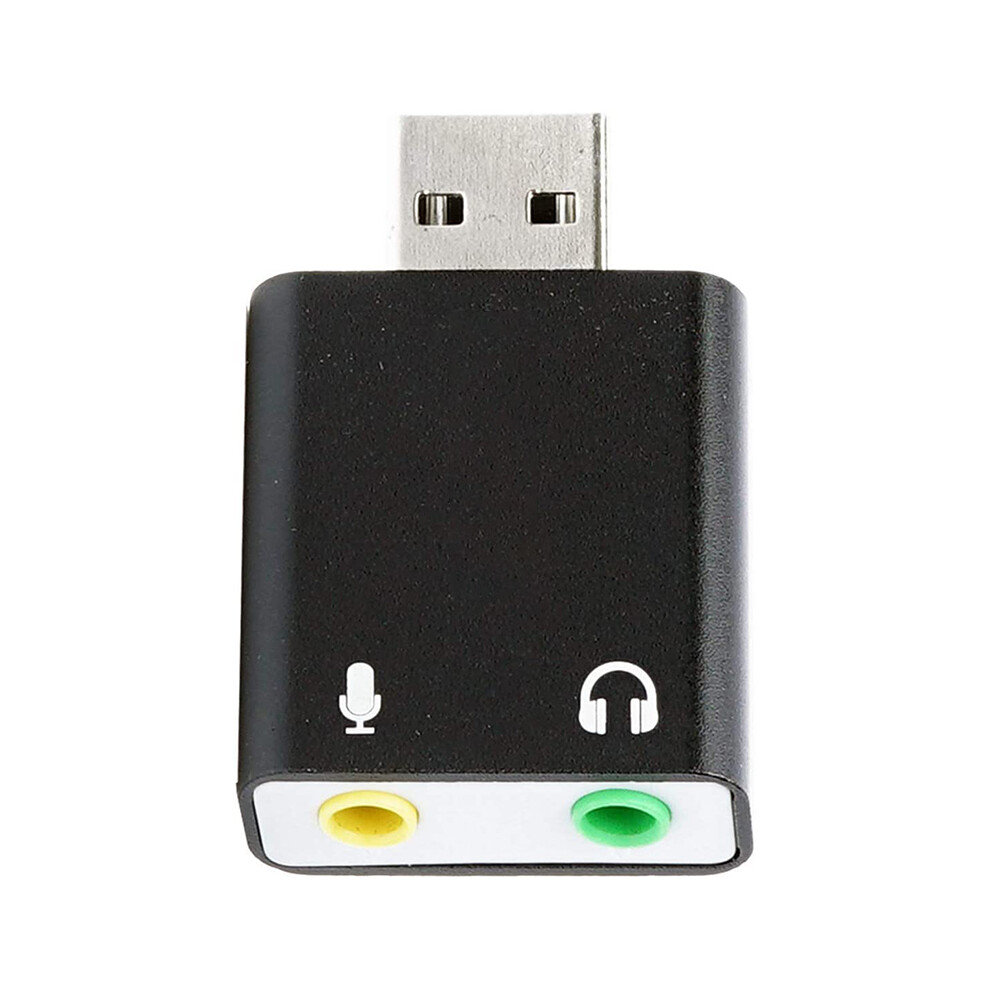 3.5Mm Trs Microphone To Usb 2.0 Stereo Audio External Sound Card Adapter For Pc And Mac Usb Input To 3.5Mm Trs Headphone 4854110100398
