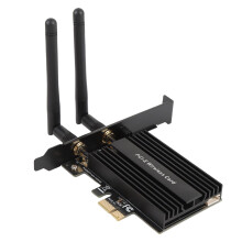 WiFi 6 PCIe Adapter with Bluetooth 5.0, Dual Antenna, UltraLow Latency, Extended Range for PC