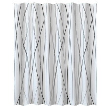 Moderner Duschvorhang, Sichtschutz mit transparentem Fenster für angenehmes Licht, 150 x 180 cm, schnelltrocknendes Polyester für optimale Hygiene