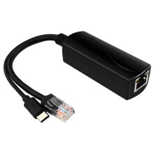 For Raspberry Pi 5 PoE Splitter 5V 4A 10/100/1000Mbps IEEE802.3af/At Type C PoE Splitter for Raspberry Pi 5B
