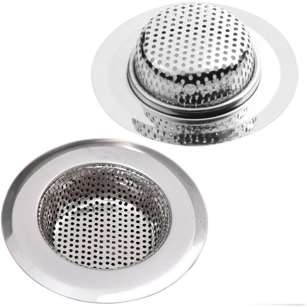 Simple Detachable Design Mesh Basket Food Catcher, Stainless Steel Sink Strainer With Thickened Flat Rim For Easy Installation In Shower Drain And Kit 9554910743744