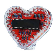 Leuchtendes herzförmiges DIY-Elektronik-Lötset mit 32 RGB-LEDs,