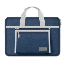 Waterproof Laptop Bag, Tablet Bag Sleeve Handbage Portable Notebook Briefcase 13.3-14 Inch Dark Blue + Gray