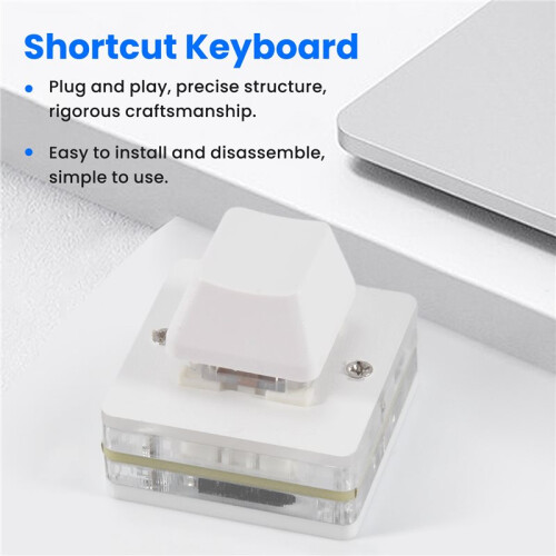 1-Key Shortcut Keyboard USB Custom Programmable Macro Keyboard Hot Key Mouse One Key Button RGB Mini Keypad 1