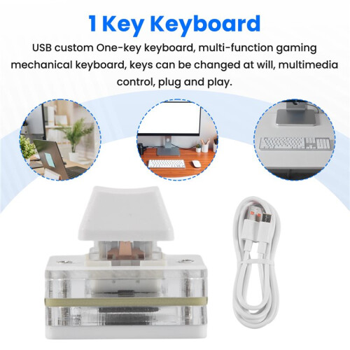 1-Key Shortcut Keyboard USB Custom Programmable Macro Keyboard Hot Key Mouse One Key Button RGB Mini Keypad 2