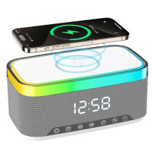 Sunrise Alarm Clock with Wireless Charging and Bluetooth Speaker Wake Up Light for Heavy Sleepers