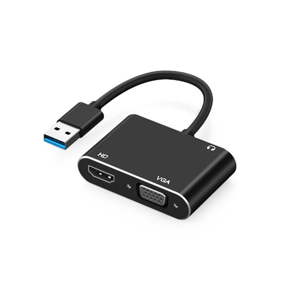 Usb 3.0 To Hdmi-Compatible Vga Adapter Hd Video Converter Sync Output For 2 Monitors For Laptop Desktop 4854110198654