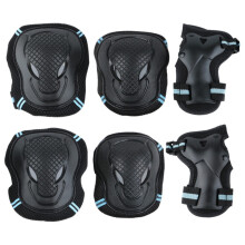Knee Pads 6Pcs/Set Adult Knee and Elbow Pads Support Protection for Sports Skating Skiing Cycling Black Blue Size S