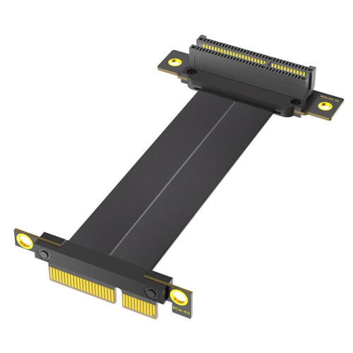 PCI-E PCI Express 4.0 4X Extension Cable ( Dual Vertical 90 Degree Direction)